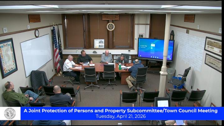 Thumbnail image for A Joint Protection of Persons and Property Subcommittee & Town Council Meeting 4-21-26