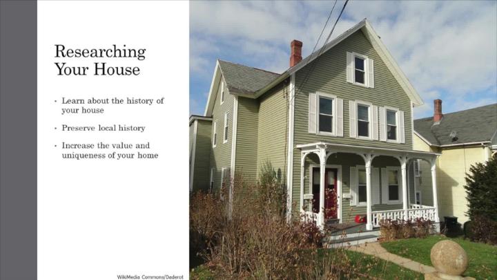 Thumbnail image for JEL Presents: Researching the History of Your House - 4/23/2026