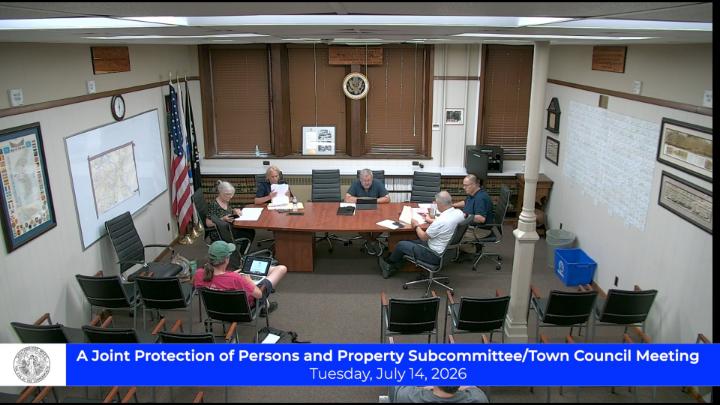 Thumbnail image for A Joint Protection of Persons and Property Subcommittee & Town Council Meeting 7-14-26