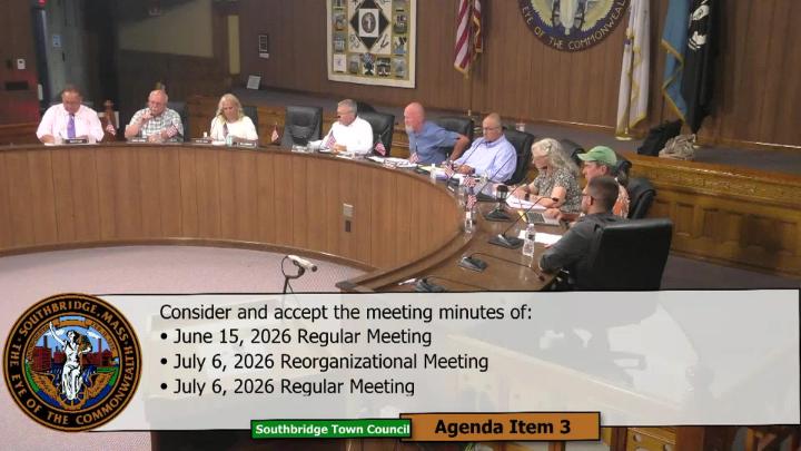 Thumbnail image for Town Council Meeting:   Live - 7/27/2026