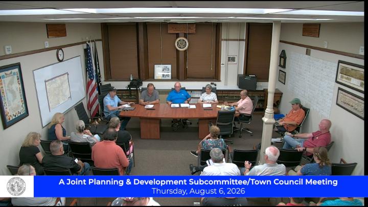 Thumbnail image for A Joint Planning & Development Subcommittee Town Council Meeting 8-6-26