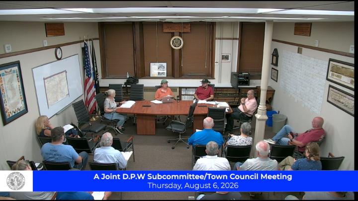 Thumbnail image for A Joint D.P.W. Subcommittee Town Council Meeting 8-6-26
