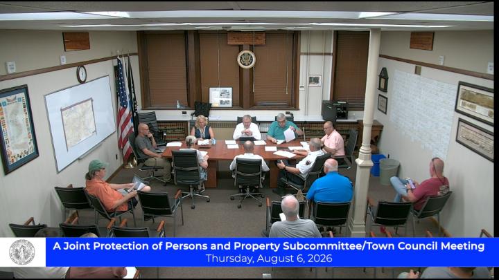 Thumbnail image for A Joint Protection of Persons and Property Subcommittee & Town Council Meeting 8-6-26