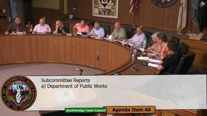Thumbnail image for Southbridge Town Council Meeting 8/10/26 - LIVE